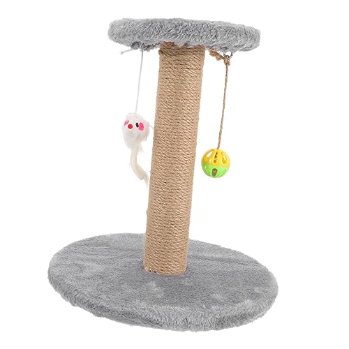 NESTINGHO Kratzbaum Für Katzen Aus Sisal Kätzchen Kratzbaum Katzenkratzer Entzückender Katzenkratzbaum Dekorativer Katzenkratzbaum Kratzbaum Aus Sisalseil Für Katzen Massivholz Grey von NESTINGHO