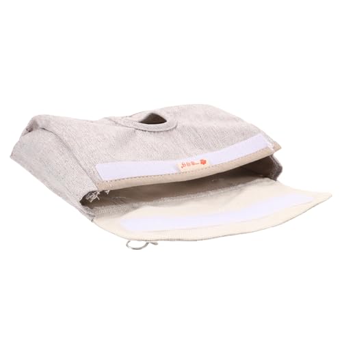 NESTINGHO Meerschweinchen-Slow-Food-Beutel Meerschweinchen-heusack Hasen-futterbeutel Häschen-heu-futtersack Hasen-hängefütter Spielzeug Guinea-Tasche Hasenfutter Stoff Light Grey von NESTINGHO