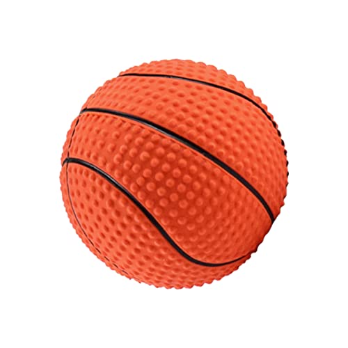 NESTINGHO Pet Basketball Spielzeug Praktisches Kauspielzeug Für Hunde Plüsch Hundespielzeug Sicheres Hundespielzeug Robustes Hundespielzeug Haustier Spielzeug Beißspielzeug Orange Emulsion von NESTINGHO