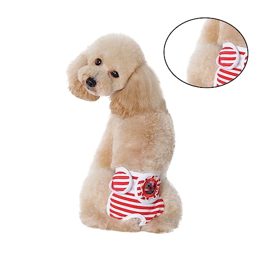 NESTINGHO Sicherheitshose für Haustiere hundewindel Hunde windel Dog Clothes Kleidung für Hunde Hundeoverall Hundeunterwäsche weiblich Welpenwindeln Hygienehosen für Haustiere rot von NESTINGHO