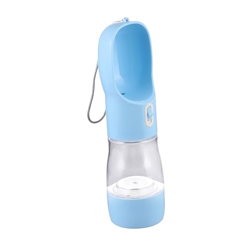 NESTINGHO Wasserfutterspender Tragbare Haustierwasserflasche Reise Hund Wasser Wasserflasche Für Hunde Tragbarer Hundenapf Hundefutter Haustier-wasserflasche Haustiertränke Sky-Blue von NESTINGHO