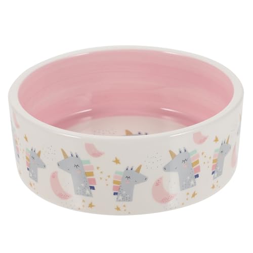 NESTINGHO hundefutternapf tierfutterbehälter pet Water Bowl pet Food Container Trinknapf Schüsseln für Haustiere Wassernapf für Hamster Futternapf für Haustiere Haustiernapf Keramik Rosa von NESTINGHO