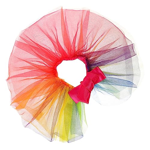 NESTINGHO hundekleidung hundebekleidung hundekragen Dog Clothes Hunde Halstuch Regenbogen-Welpen-Tutu Gay-Pride-Haustierkleid Sommerkostüme für Hunde Party-Haustierkleidung Helles Seidengarn von NESTINGHO