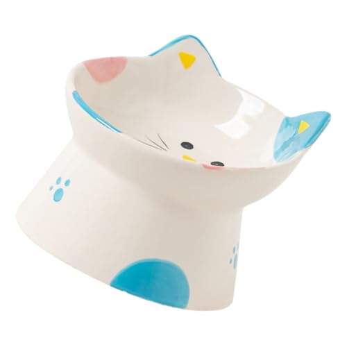 NESTINGHO pet Feeder pet Bowl Katzenfutterbar Katzenfutterschale für Katzenbesitzer schöne Welpenschüssel Fressnapf aus Keramik kompakter Hundenapf Boden katzennapf Boden hundenapf von NESTINGHO