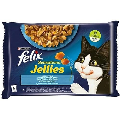 NESTLE POLSKA Felix SASZ Nassfutter für Katzen, 4 x 85 g, Rybne Dänemark in JelreTce / 12 von NESTLE POLSKA