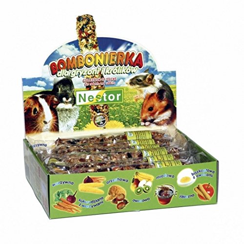 NESTOR Leckerbissen für Hamster, Meerschweinchen, Kaninchen 12 Knabberstangen Mix NESTOR Leckerbissen für Hamster, Meerschweinchen, Kaninchen 12 Knabberstangen Mix von NESTOR