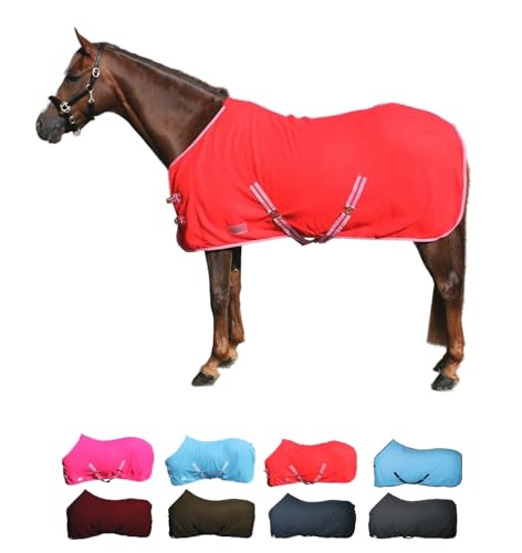 netproshop Basic Pferde Abschwitzdecke mit Kreuzbegurtung Fleece Qualität Gr. 105-155, Groesse:105, Farbe:Rot netproshop Basic Pferde Abschwitzdecke mit Kreuzbegurtung Fleece Qualität Gr. 105-155, Groesse:105, Farbe:Rot von NETPROSHOP