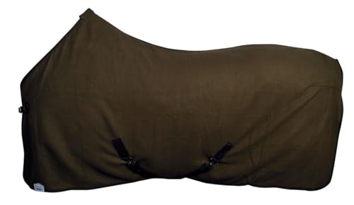 netproshop Fleece Abschwitzdecke m Kreuzbegurtung, ArmyGreen Gr. 105-155cm, Groesse:125 von NETPROSHOP