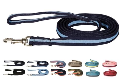 NETPROSHOP Leine und Führstrick Weiche Softlonge mit Karabiner (2 Meter) Farbauswahl, Farbe:Blau/Hellblau von NETPROSHOP