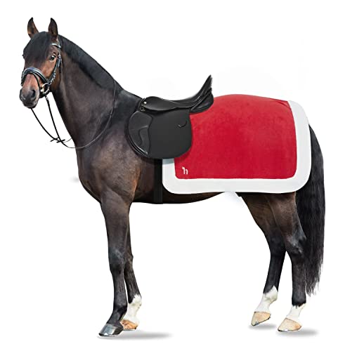 netproshop Weihnachtsdecke Pferde Nierendecke Ausreitdecke Fleece Rot, Gr. Pony o Full, Groesse:Pony von NETPROSHOP