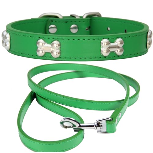 NEUSOP Hundehalsband aus Leder, verstellbar, Hundeleine, Hundehalsband, Halsbänder für Hunde, Katzen, Welpen, Halsband für Haustiere XS von NEUSOP