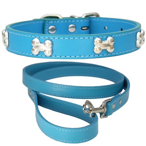 NEUSOP Hundehalsband aus Leder, verstellbar, Hundeleine, Hundehalsband, Halsbänder für Hunde, Katzen, Welpen, Halsband für Haustiere XS von NEUSOP