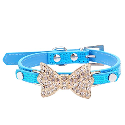 Hundehalsband Bling Kristall Bowknot Halsband Samt Glocke Herzform Haustier Halskette Haustier Halsband Welpe Halsreif Katze Halskette von NEVRTP