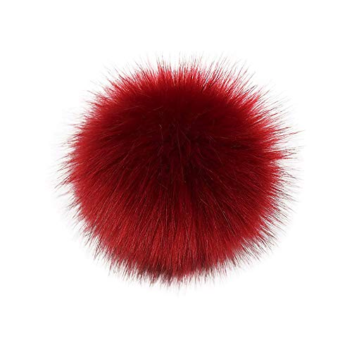 NEVRTP Kunstpelz Pom Pom für Hüte und Mützen, Kunstpelz, Winterfell ， Künstliche Plüschkugeldekoration,10cm (H) von NEVRTP