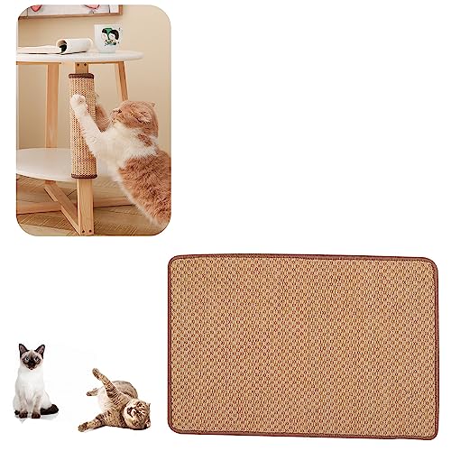 NEVYTOL 2 Stück Kratzmatte Katze, 60x40cm Kratzbrett Wand, Sisalteppich für Katzen, Sisal Teppich Katzen für Möbel Couch Tür Wand Kratzabwehr von Katzen Hunde von NEVYTOL