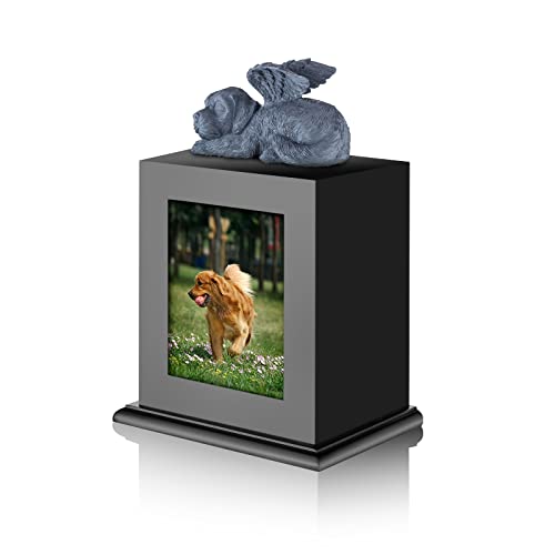 NEWDREAM: Pet Cremation Urns，Pet Photo Urn, Dog Ashes Urn, Box for Dog Ashes, Pet Ashes Photo Box,Ash Box for Dogs, Wood Keepsake Memorial Urns von NEWDREAM