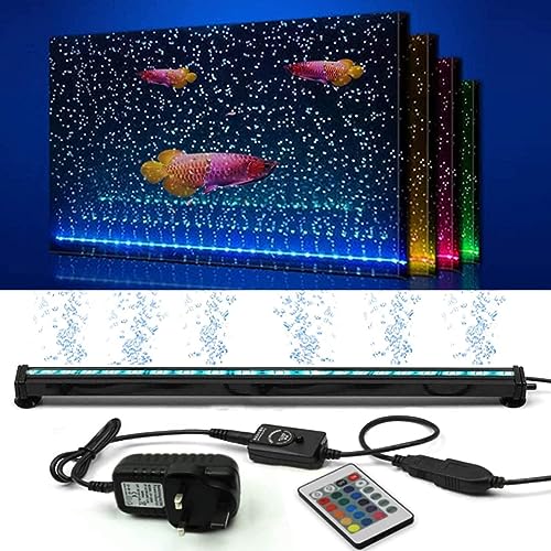 Aquarium LED Beleuchtung Aquarium Lampe: Aquarium Licht IP67 Wasserdicht 5050 LED Farbwechsel Luftblasen Lichter mit 24-Tasten-Fernbedienung RGB Farbwechsel Vollspektralfarbe Aquarium Licht für Süß un von NEWNEN