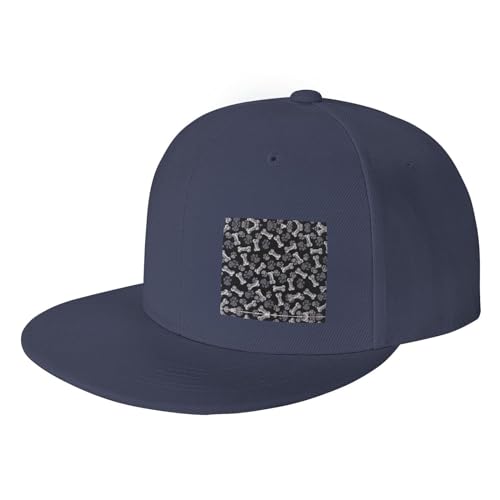 NEZIH Baseballkappe für Hunde und Welpen, Pfotenabdruck, Jahreszeiten, Sport, Hip-Hop-Stil, verstellbare Kopfbedeckung, Marineblau, Einheitsgröße von NEZIH