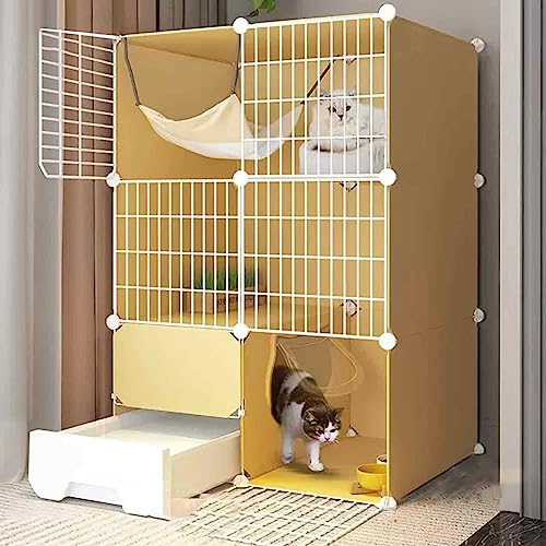 NEZIH Cat Pet Playpen Für Katzen, Doppelschichtgewichtete Plattform, Einfach Zu Montieren Der Keuterin von NEZIH