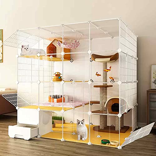 NEZIH Kätzchengehäuse, PVC Transparent Design Cat Playpen, Der Boden Ist Verstärkt Und Tragend Und Leicht Zu Reinigen Cat Villa/a/147 * 111 * 147Cm von NEZIH