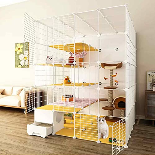 NEZIH Kätzchengehäuse, PVC Transparent Design Cat Playpen, Der Boden Ist Verstärkt Und Tragend Und Leicht Zu Reinigen Cat Villa/a/147 * 147 * 183Cm von NEZIH