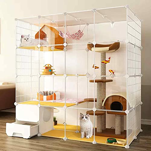 NEZIH Kätzchengehäuse, PVC Transparent Design Cat Playpen, Der Boden Ist Verstärkt Und Tragend Und Leicht Zu Reinigen Cat Villa/a/147 * 75 * 147Cm von NEZIH