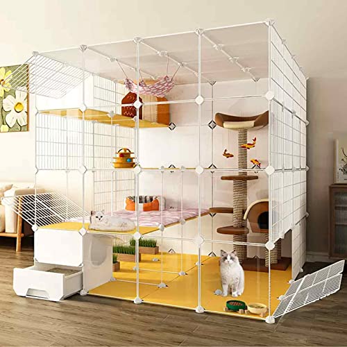 NEZIH Kätzchengehäuse, Pvc Transparent Design Cat Playpen, Der Boden Ist Verstärkt Und Tragend Und Leicht Zu Reinigen Cat Villa/a/147 * 147 * 147Cm von NEZIH