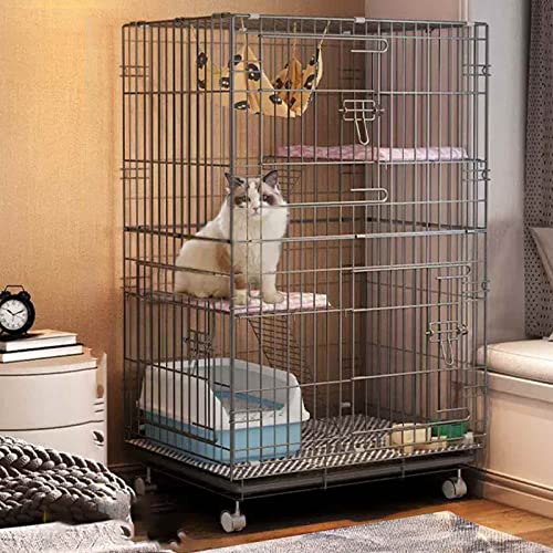 NEZIH Katzenkäfige 2/3 Katzen, Playpen Für Hunde, Haustierplaypen Für Meerschweinchen/Frettchen/B/60 * 42 * 96Cm von NEZIH