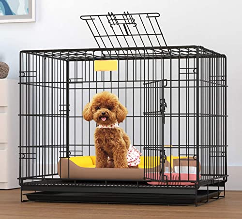 NEZIH Kleiner Tierkäfig Mit Katzenstreuablett, Haustierkaste Für Kleine Tiere, Käfig Ideal Für Hunde, Meerschweinchen, Frettchen/Black/**L-130 * 60 * 70Cm von NEZIH