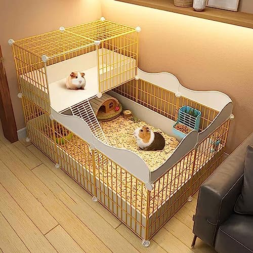 NEZIH Meerschweinchen -Playpen, Small Animal Playpen, Die Verschlüsselte Version Hat Eine Lücke Von 1,5 cm/107 * 72 * 72Cm-C von NEZIH