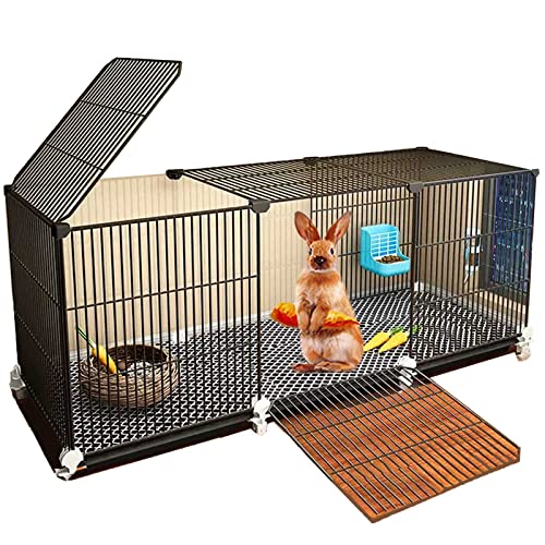 NEZIH Pet -Spielstall Für Kleine Tiere Mit Tablett, Meerschweinchenkäfig, 1,3 cm Verschlüsselt/7-Piece Set/107 * 37 * 40Cm von NEZIH