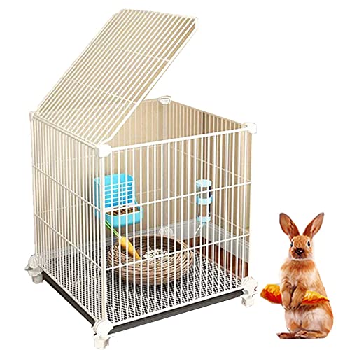 NEZIH Pet -Spielstall Für Kleine Tiere Mit Tablett, Meerschweinchenkäfig, 1,3 cm Verschlüsselt/7-Piece Set/37 * 37 * 40Cm von NEZIH