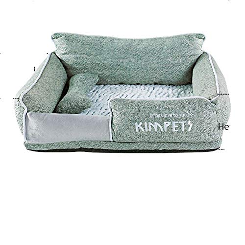 NGHSDO hundebett Hundebetten warmen Schlaf Cotton Welpen Bett waschbar Abnehmbarer Oxford Cloth Kennel Katze Nest Bottom Wasserdicht Kleine Katze & Hund Nest (Color : Gray, Size : L) von NGHSDO