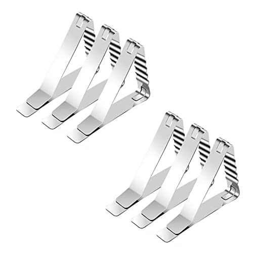 5 Leinwandschellen,Silber Edelstahl Rock Clips Wellig | 6pcs Zubehör für , Zuhause, Küche, Restaurant von NGUMMS