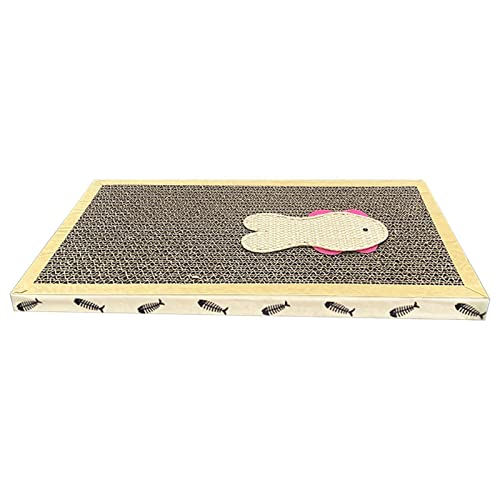 Katze Scratching Board,Fisch/Mausmuster Katzenkratzkissen | Reversible Pappe, Wellpappe Katzenkratzer für Indoor-Katzen, langlebige Texturdesign von NGUMMS