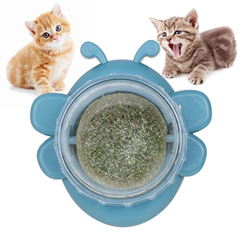 Katzenminze Ballspielzeug - Bienenform Catnip Roller Kugel Wandspielzeug | Wand Katzenminze Roller für Katzenlecken, Katzenminze Roller Kugel Wandspielzeug Rotierende Gesunde Katzenminze Leckbare von NGUMMS