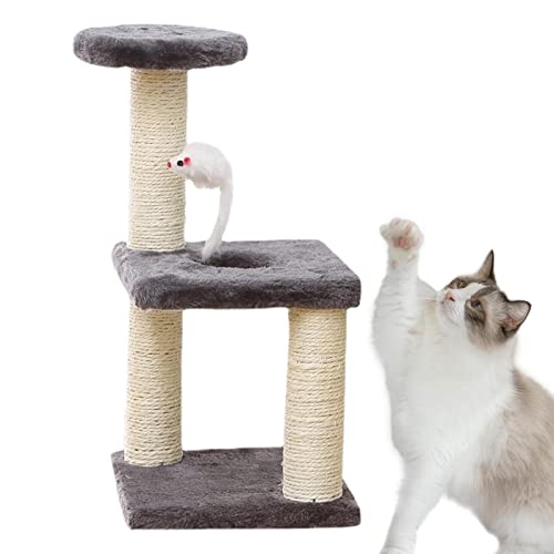 Moderner Katzenbaum,Niedlicher Katzenbaum | Katze Kletterturm Katze liegend und ruht Großes modernes Design mit mehreren Schichten quadratischen Platte Stallbasis für kleine Katze von NGUMMS