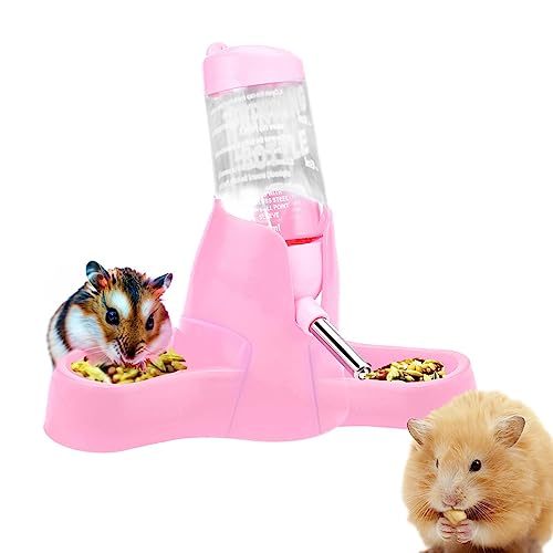 NGUMMS Futter- und Wassernapf für Hamster, automatische auslaufsichere Wasserflasche für Futter und Wasser, 80 ml Flaschen für Hamsterkäfig von NGUMMS