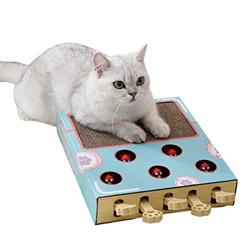 NGUMMS Kratzfestes Spielzeug für Katzen, gewellt, interaktives Jagdspielzeug für Katzen, interaktives Teaser-Spielzeug für Katzen lindert von NGUMMS