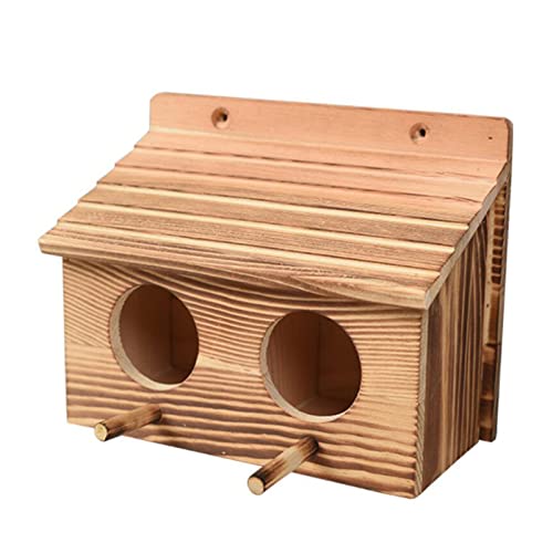 Vogelhaus aus aus Holz | Voliere aus Holz mit Metallscharnieren,Vogel-Zubehör Heißvogelbox für Vogelbeobachter Vogelliebhaber Hinterhöfe Terrassen von NGUMMS