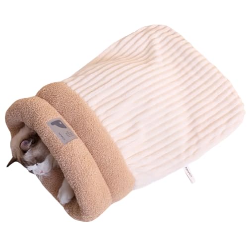 NHJGYSDY Katzenschlafsack, weicher Plüsch, lustiger Tunnel, Katzennest, Katzensack für Indoor-Welpen und Kätzchen, 5-8 kg von NHJGYSDY