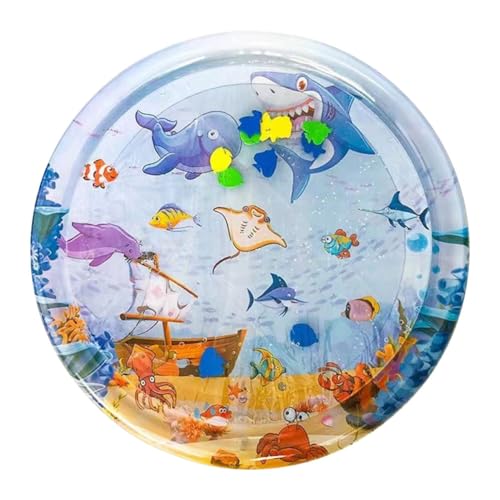 NHJGYSDY Kühlende Sommer-Pad-Matte, Spielwassersensor, Katzenmatte, aufblasbare PVC-Wassermatte, interaktives Katzenspielzeug, kühles Komfort-Sensor-Wasserspielmatte, Katzenhaustierzubehör von NHJGYSDY