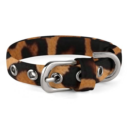 Haustier-Halsband, cooles Geparden-Leopardenmuster, personalisierbares Haustierhalsband für kleine und mittelgroße Hunde, verstellbare Größen von NHYDSPQ