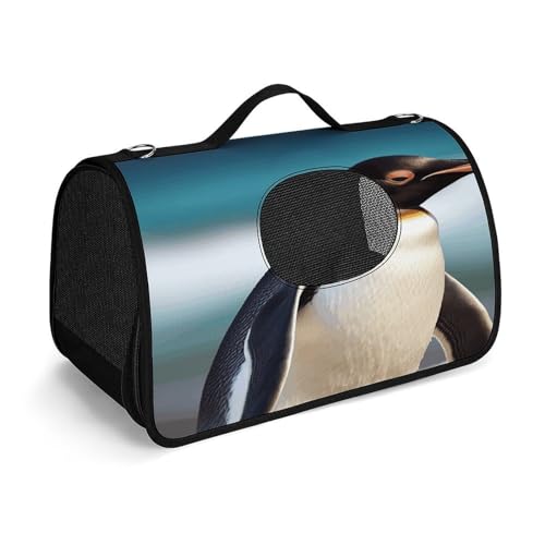 Haustier-Handtasche, niedlicher Pinguin-Druck, modische Hundetragetasche für Katzen und kleine Hunde, jede Reise und Outdoor-Aktivitäten. von NHYDSPQ