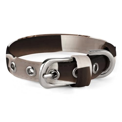 Haustierhalsband, Kaffeetasse und Kaffeebohnen-Druck, Haustierhalsband, personalisierbar, für kleine und mittelgroße Hunde, verstellbare Größen von NHYDSPQ