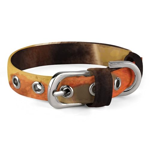 Haustierhalsband, brauner Bär im Herbst, personalisierbar, für kleine und mittelgroße Hunde, verstellbare Größen von NHYDSPQ