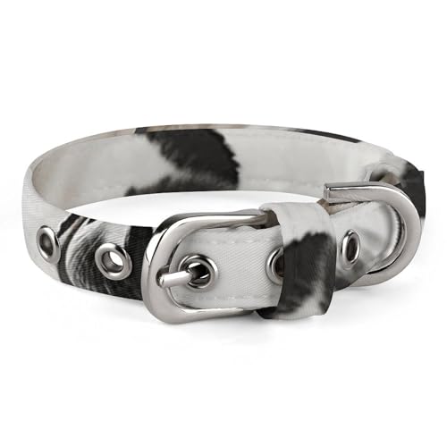 NHYDSPQ Haustier-Halsband, Dalmatiner-Druck, personalisierbares Haustierhalsband, Katzenhalsband für kleine und mittelgroße Hunde, verstellbare Größen, Stil 12 von NHYDSPQ