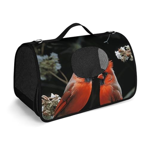 NHYDSPQ Haustier-Handtasche, Cardinals, Vogelfauna, Wilddruck, modische Hundetragetasche für Katzen und kleine Hunde, jede Reise und Outdoor-Aktivität, 45 x 26 x 23,5 cm, Stil von NHYDSPQ