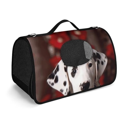 NHYDSPQ Haustier-Handtasche, Dalmatiner-Welpen-Druck, modische Hundetragetasche für Katzen und kleine Hunde, jede Reise und Outdoor-Aktivität, 45 x 26 x 23,5 cm, Stil von NHYDSPQ