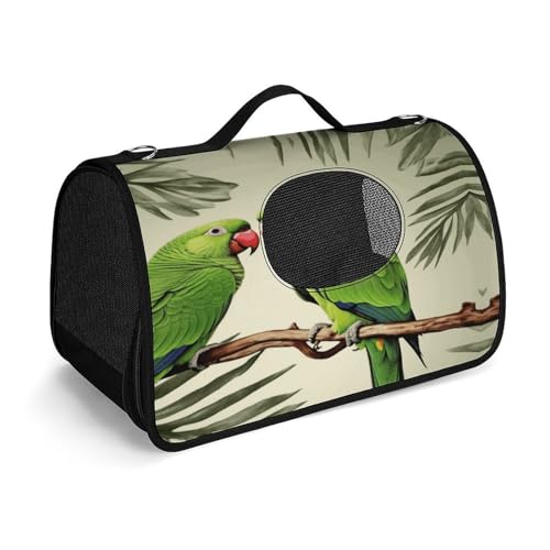 NHYDSPQ Haustier-Handtasche, Papageien-Motiv, modische Hundetragetasche für Katzen und kleine Hunde, jede Reise und Outdoor-Aktivität, 45 x 26 x 23,5 cm, Stil von NHYDSPQ